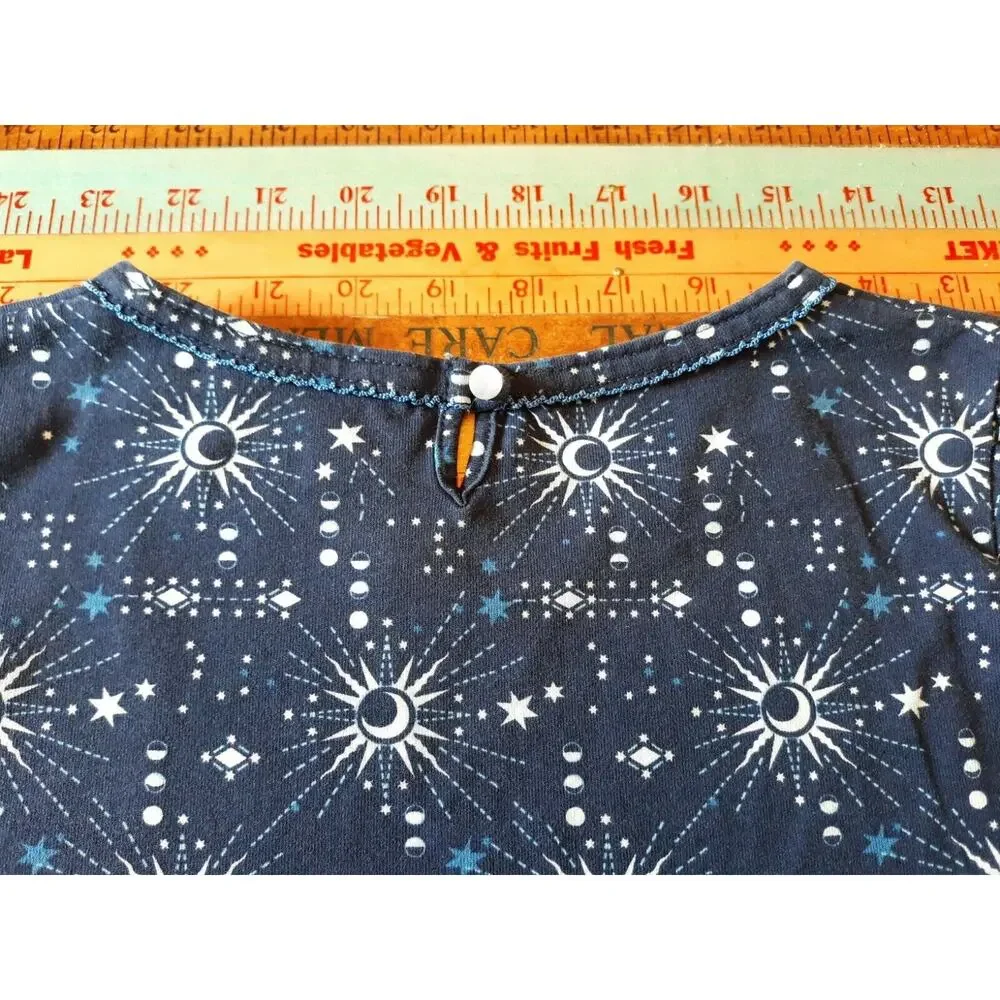 GARNET HILL Green Kids 14 16 Long Sleeve XL Youth Sun Moon 100% ORGANIC Cotton